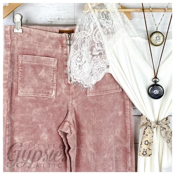 POL Vintage Wash Pink Cords Flare Jeans - Picture 5 of 12